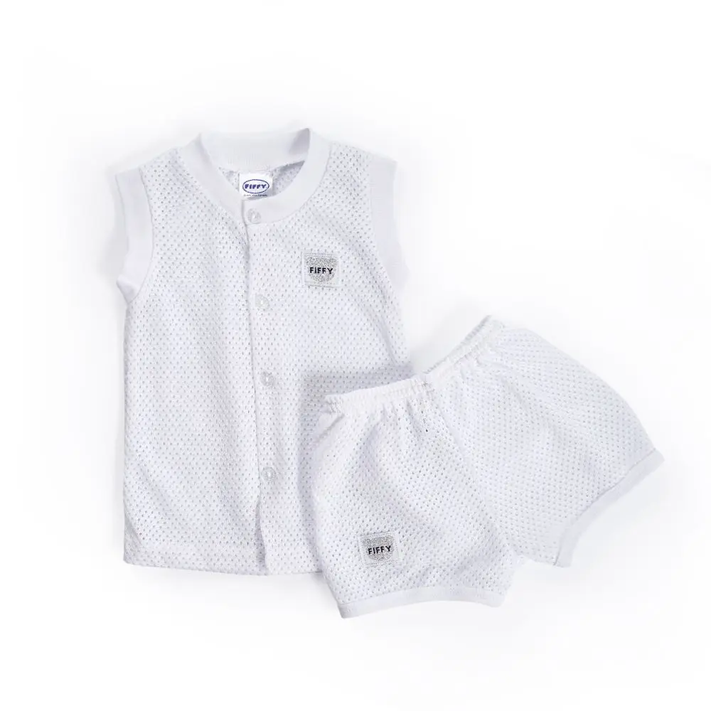 Детская одежда FIFFY белая майка Детский костюм с дырками детская