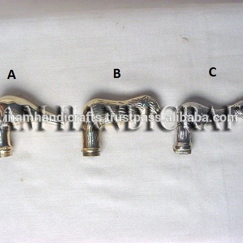 Brass handles for walking sticks, umbrellas and canes