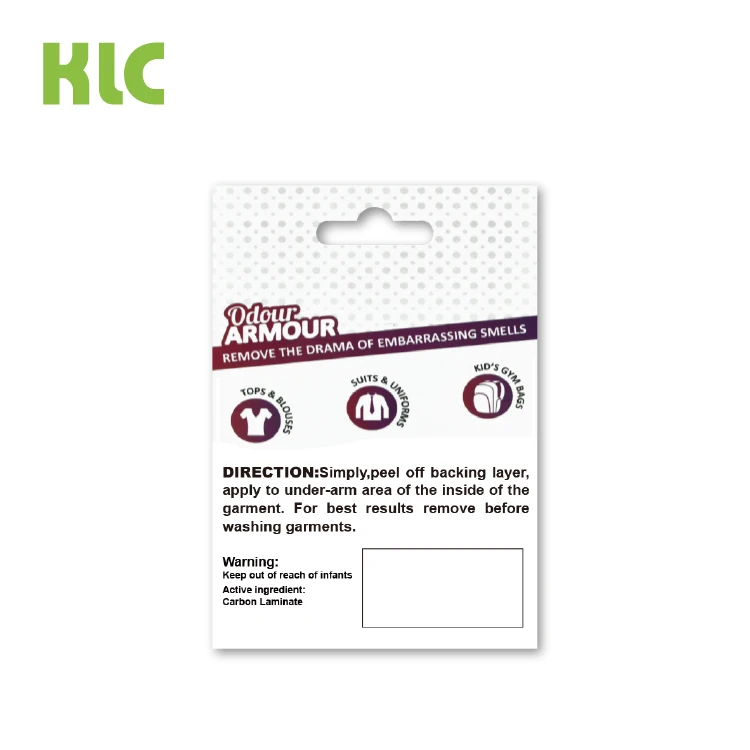 Odorless Activated Carbon Fiber Fabric Underarm Deodorant Patch