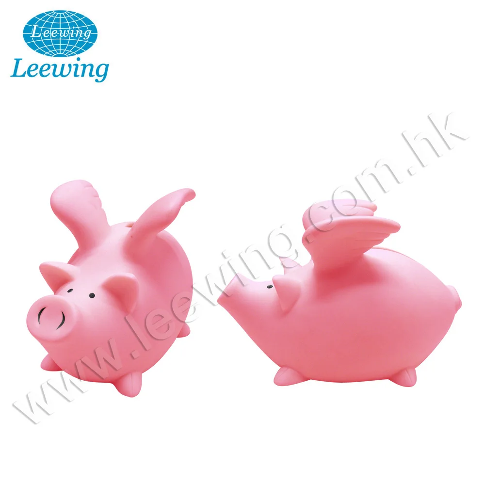 Pink Color Flying Pig with Wings Coin Bank Money Saving Box wholesale Piggy Bank