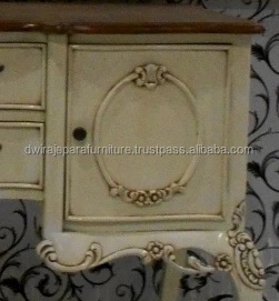 Classic Wooden Mahogany Furniture Makeup Table French Style