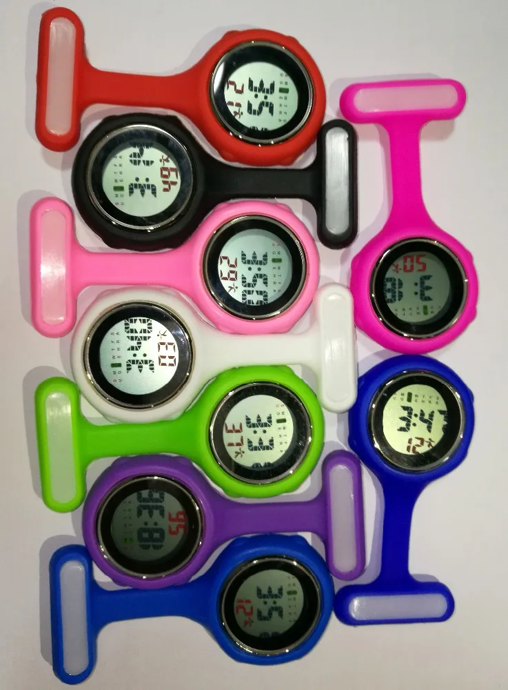 
Digital nurse watch silicone clip watch 