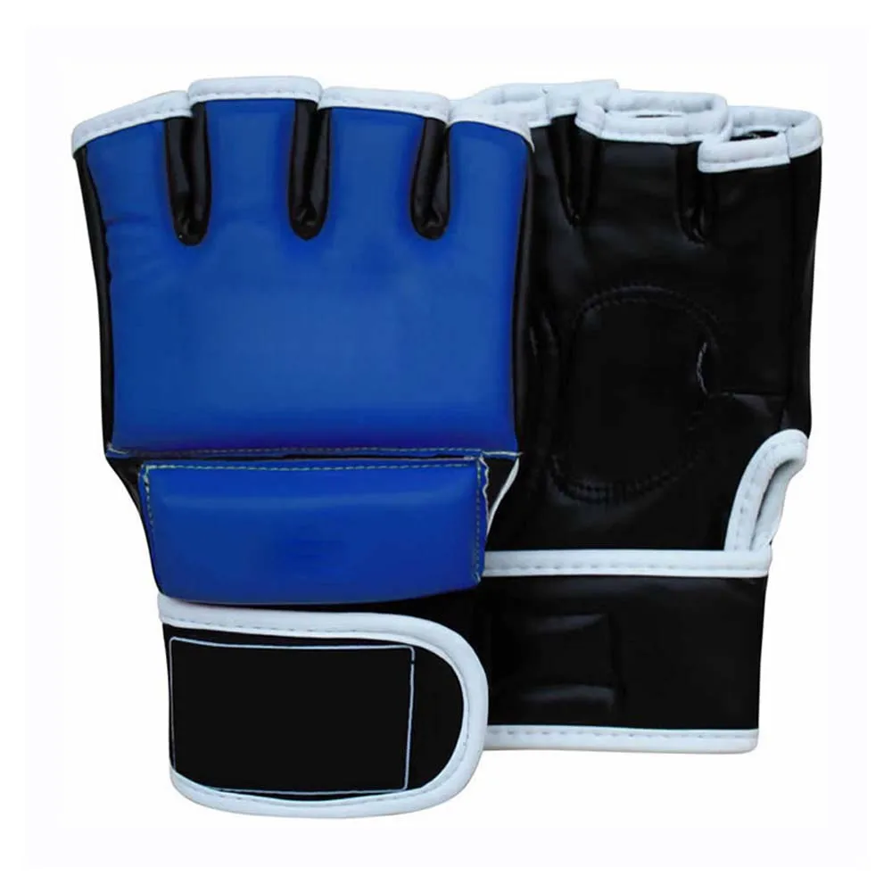 Half Finger Leather MMA Gloves Punching Gloves Fighting Gloves