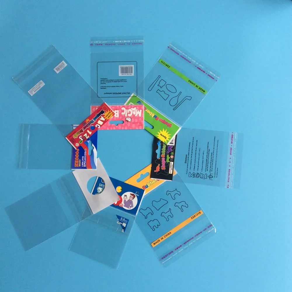 Custom color printed crystal clear self adhesive seal OPP plastic package bag (Chiang Ta)