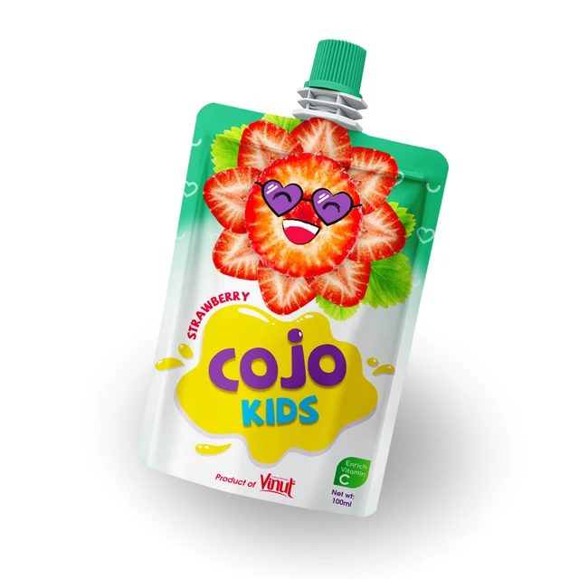 Детские мешочки Cojo 100 мл, напиток с клубничным соком