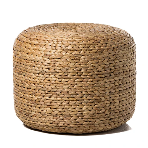 Basic design water hyacinth stool ottoman