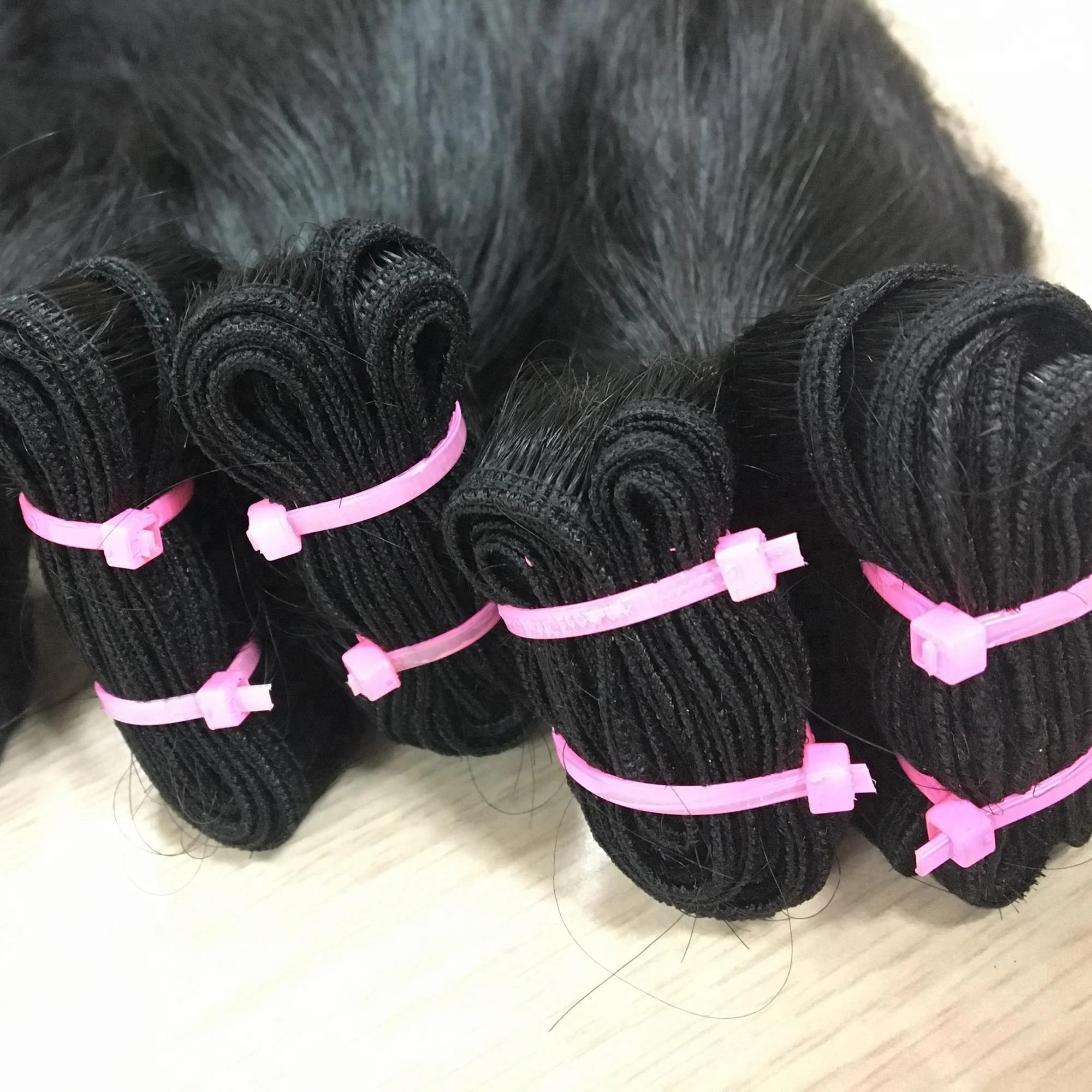 Best quality natural straight black unprocessed no chemical free tangling cuticle aligned vietnamese human hair extension