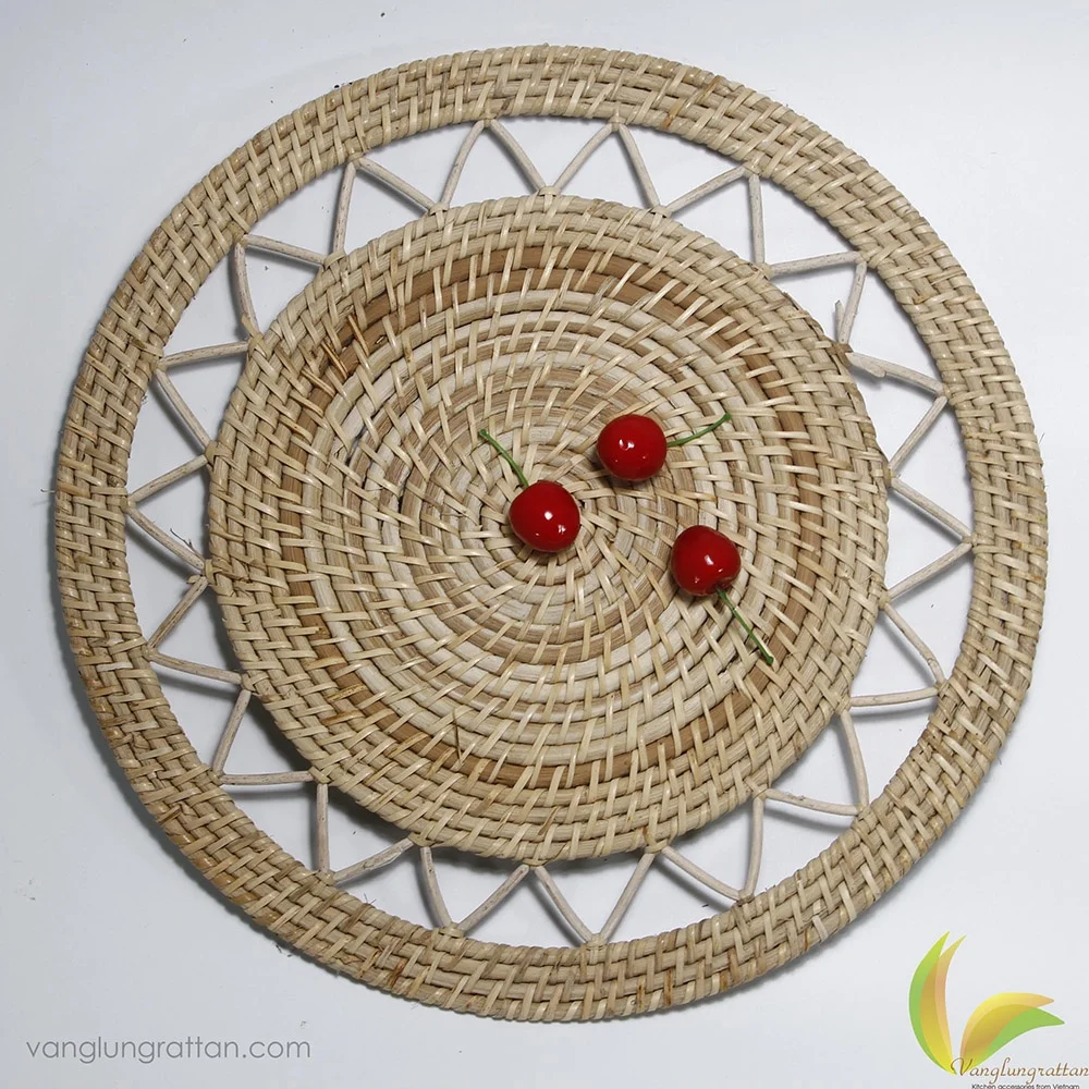 Hot selling Vietnam tableware bamboo rattan placemats