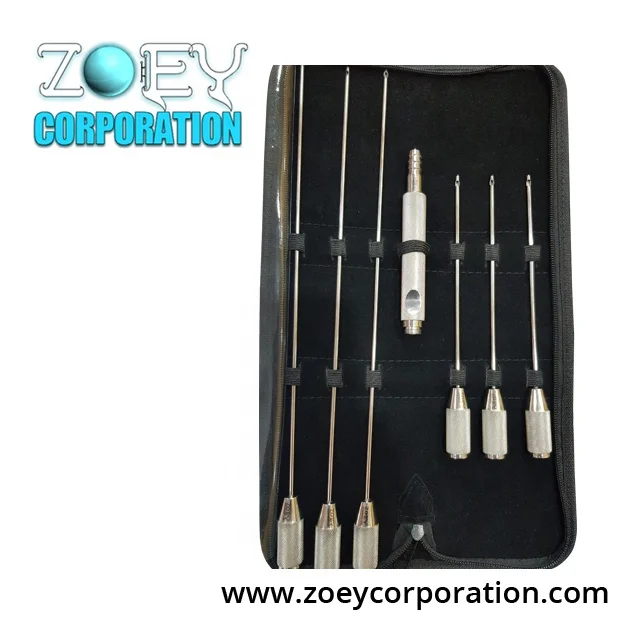 Liposuction Plastic Surgery Cannulas, Liposuction Cannulas plastic Surgery Instruments, Liposuction Cannula Set