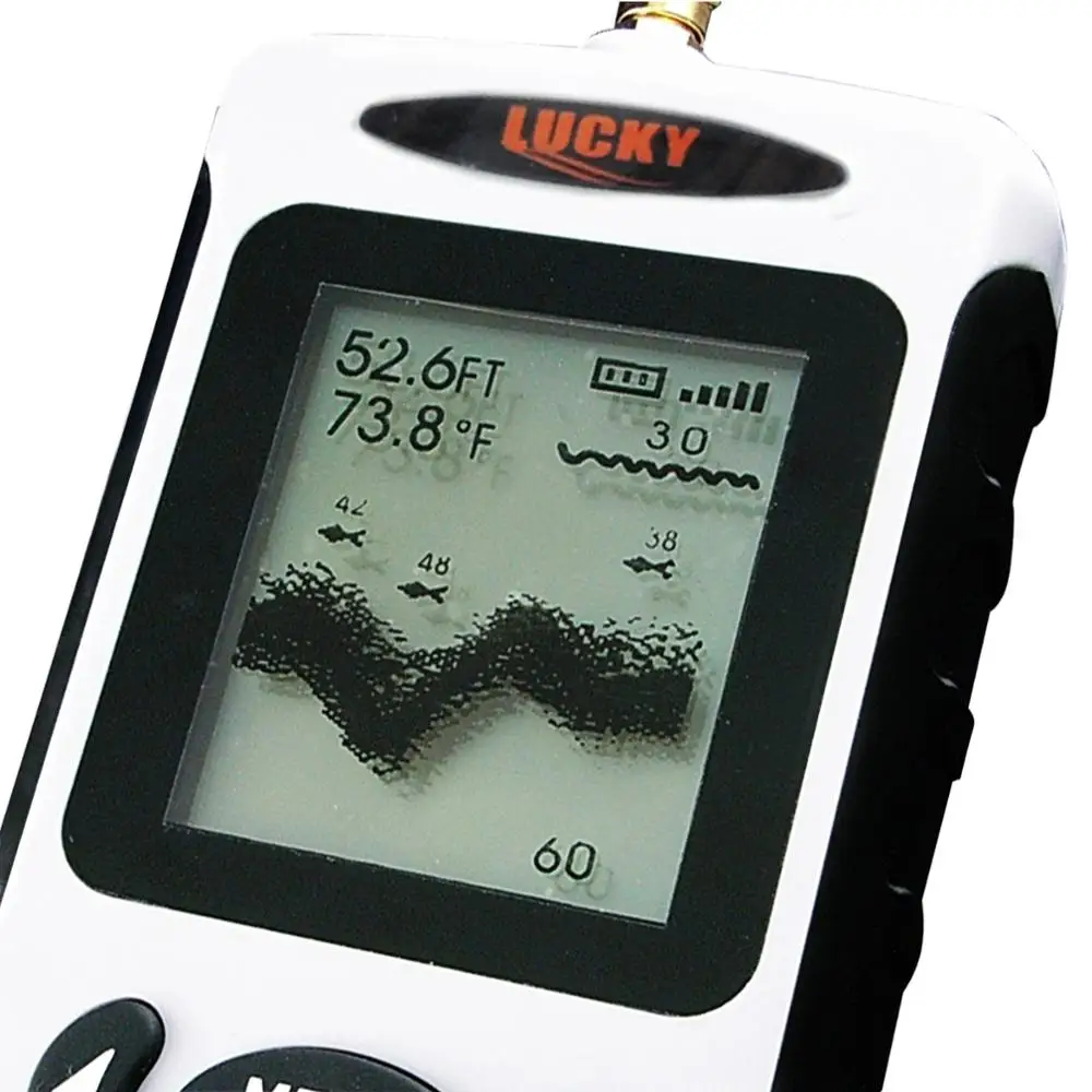 LUCKY FFW-718 Digital Wireless Sonar Fish Finder 120m(400ft) Wireless Range 45M(135ft) Lake Seabed (OEM Packaging Available)