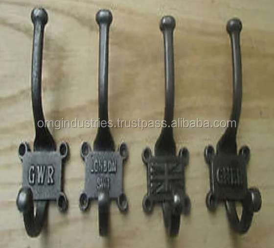 OMG Industries buy retro vintage cast iron number 1 to 9 hat & coat hook top sale cast iron coat hook wall decorative hook