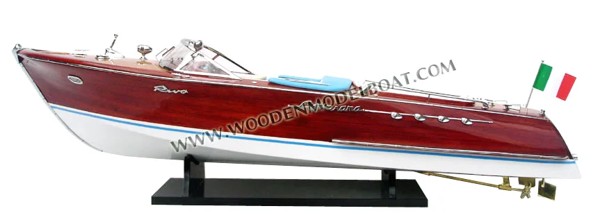 SUPER RIVA LAMBORGHININ WOODEN SPEED BOATS MODEL - WOODEN DECORATIONS