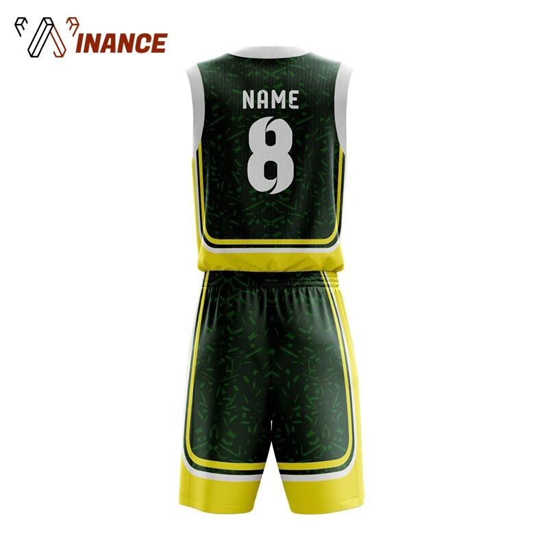 Wholesale Fully Customized 100% Polyester Reversible Basketball jersey Set
