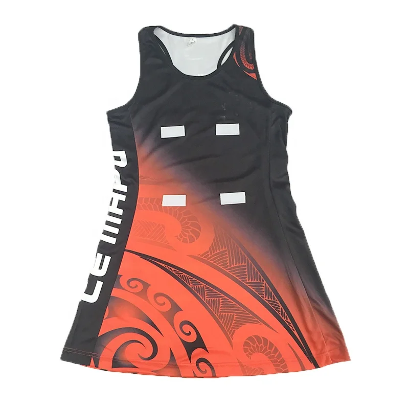 50+ UV cheap high quality custom netball uniform dresses with bibs
