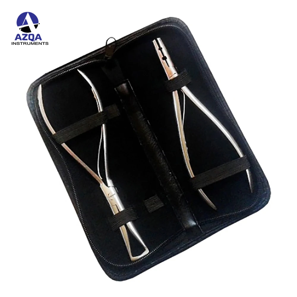 Body piercing Forceps kit 14 PCS Pedicure / Manicure Set Nail Clippers Cleaner Cuticle Grooming Kit Case