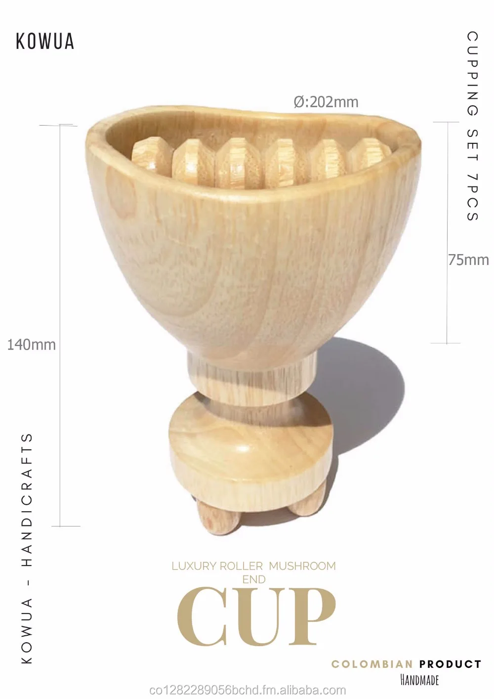 
Swedish Roller Cup Massager, wood therapy massager 