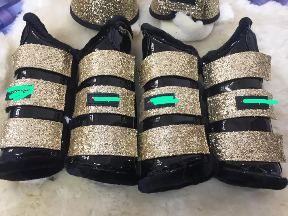 
Tendon Fabric Boots with Glitter 