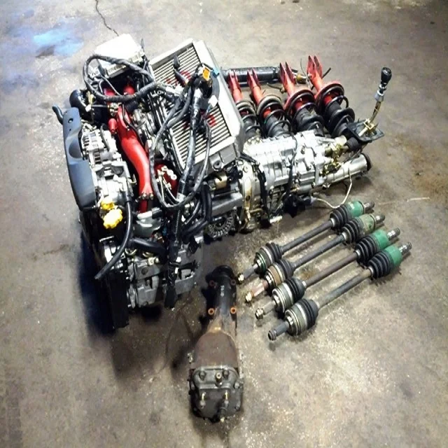JDM IMPREZA WRX STI VERSION 8 EJ20T MOTOR TWIN SCROLL TURBO VF37 MT 6 SPEED DCCD TRANSMISSION ECU WIRING BREMBO KIT SUSPENSION