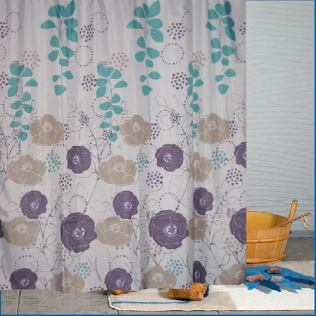 Best Printed Design Shower Curtain White Color Shower Curtain  Manufacturer in India