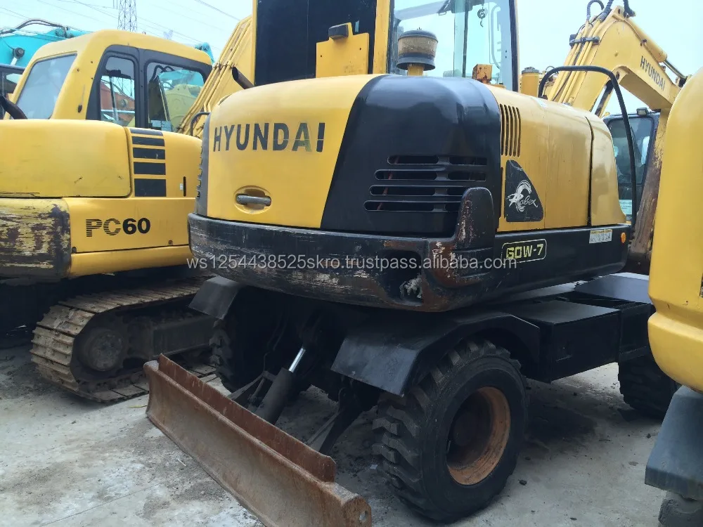 wheels excavator hyundai 60w-7 excavator digger for sale