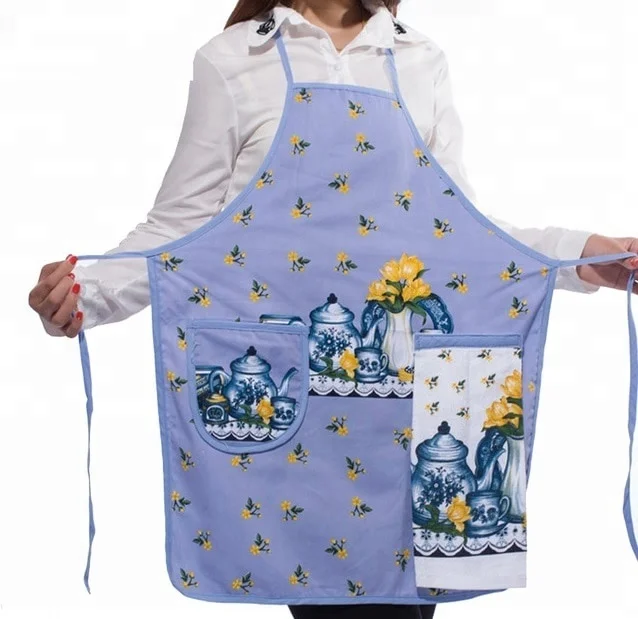 High Quality Cotton Bib Apron Kitchen Cooking Aprons Cafe Apron