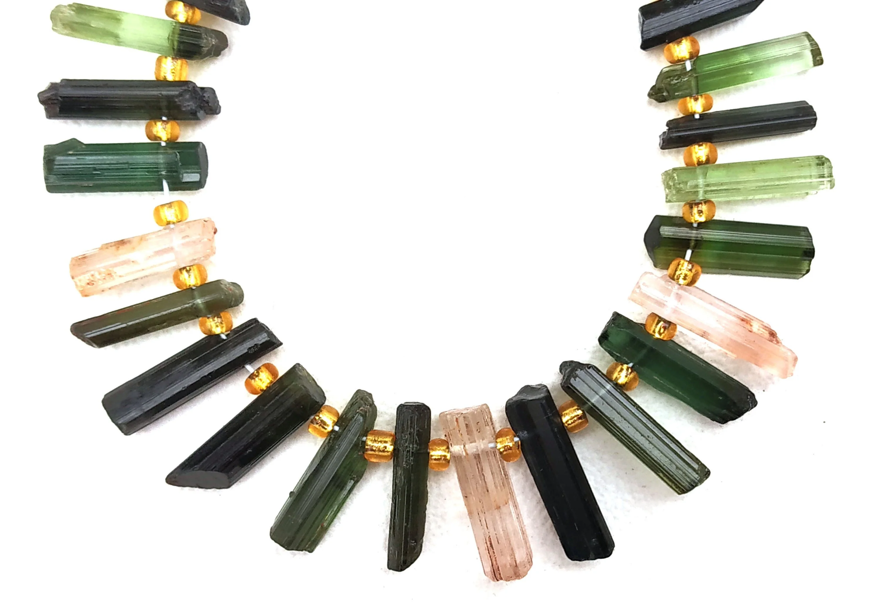 The Best Quality In Natural 24 Pieces Multi Color natural Untreated Tourmaline Pencils Shape Rough Gemstone