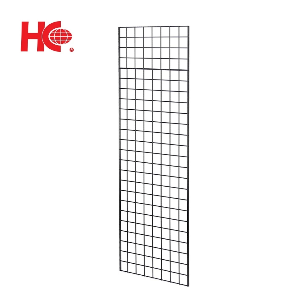 Black grid mesh metal wire advertising display rack