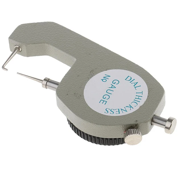 Curved Tip Piple Thickness Gauge Meter Dial Tube Clamp 0-10mm