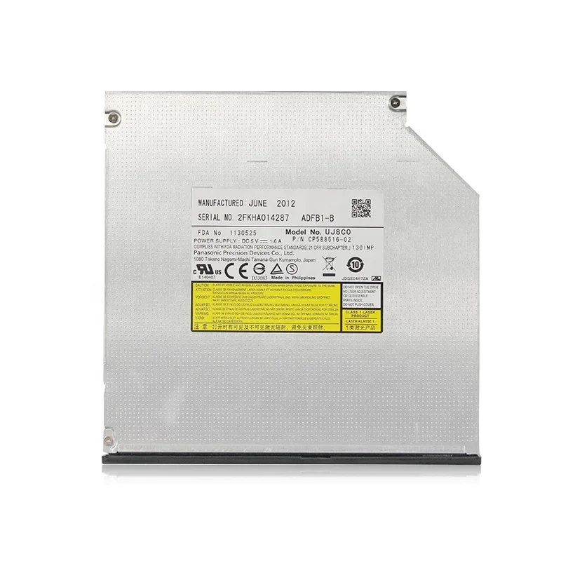 2012 Panasonic UJ8C0 ADFB1-B 12,7 мм SATA 8X Оригинальный бренд DVD-RW Drive для ноутбука