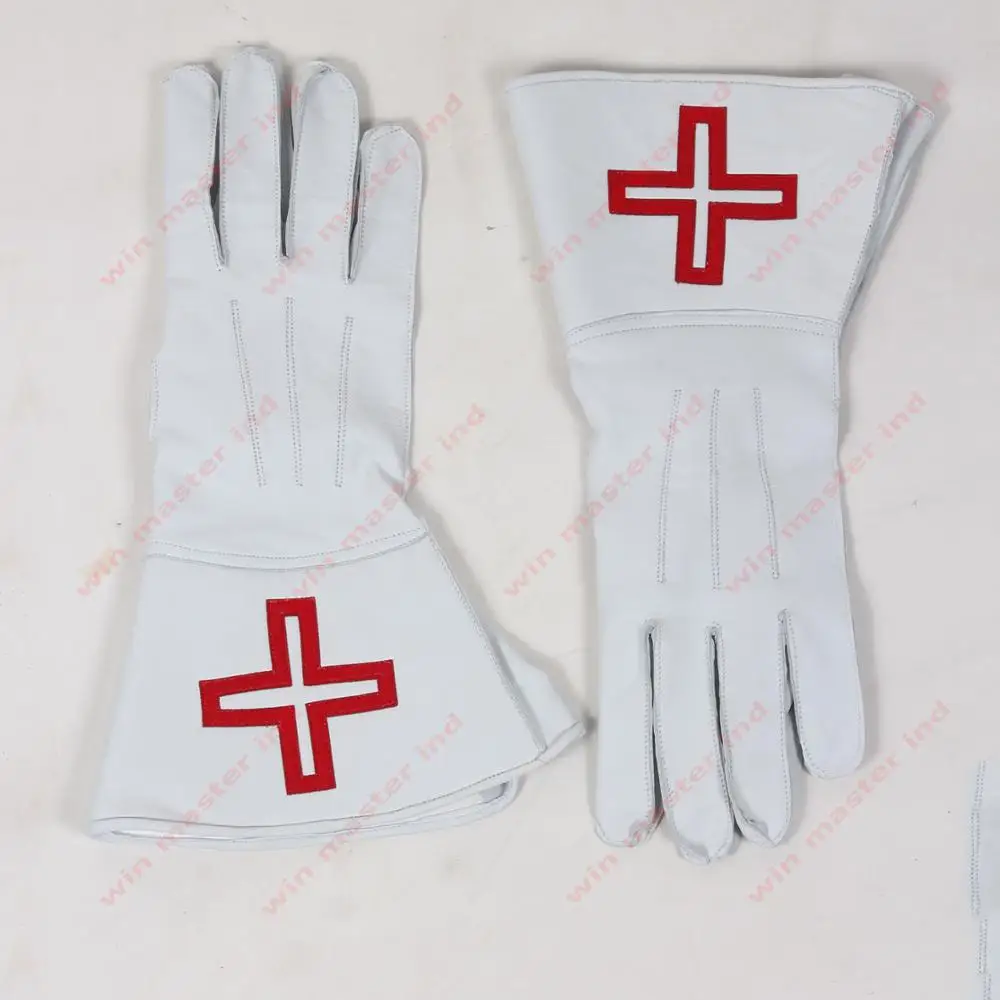  Перчатки Masonic regalia KT KM St. Thomas of Acon белые