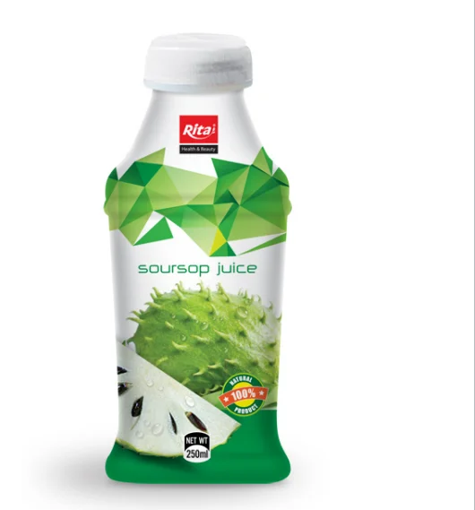250ml PP bottle NFC  Soursop Juice Fruit Juice Beverage Natural Fruit Juice 250ml