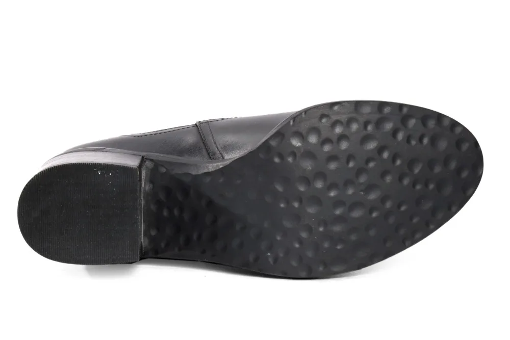 
LADIES BLACK COW LEATHER CHELSEA BOOTS ON CUBAN HEEL ON TPR SOLE 