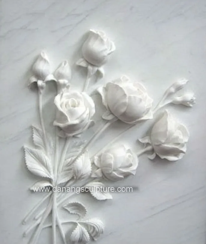 Custom Home Decoration Flower stone relief natural stone wall panels exterior stone wall panels outdoor