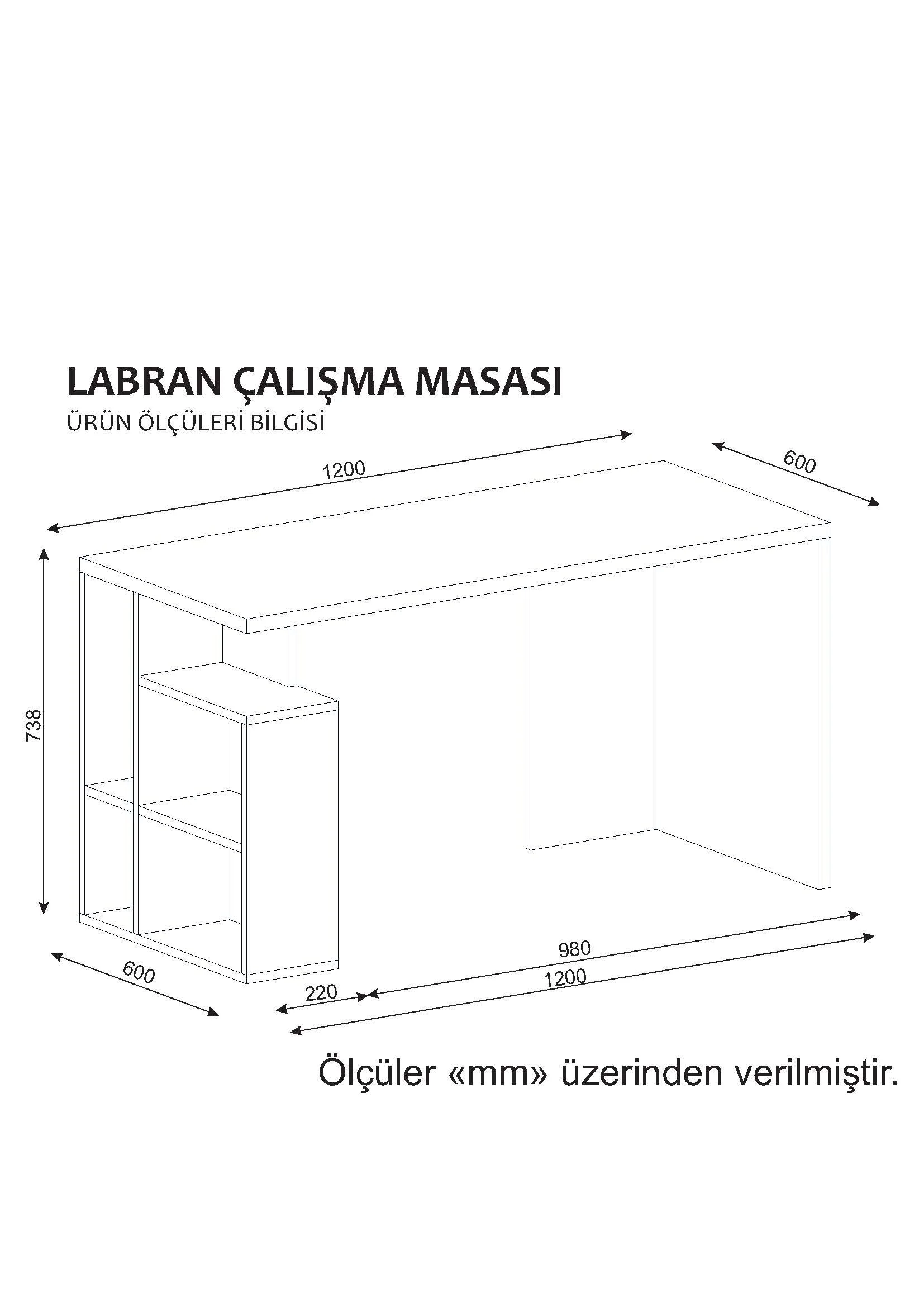 Labran White Red Cordoba Office Desk