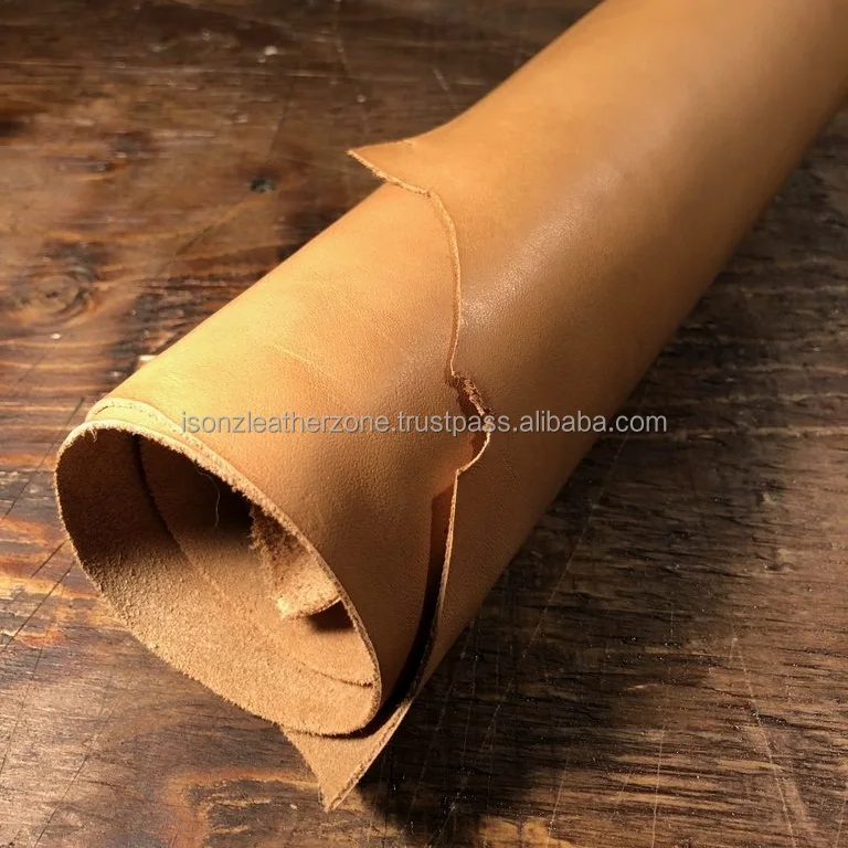 High Quality Cow Full Veg Tanned Crust Leather Genuine Vegetable Tanned Leather Shoes Belts Sofas Furniture Luggage Grain Type