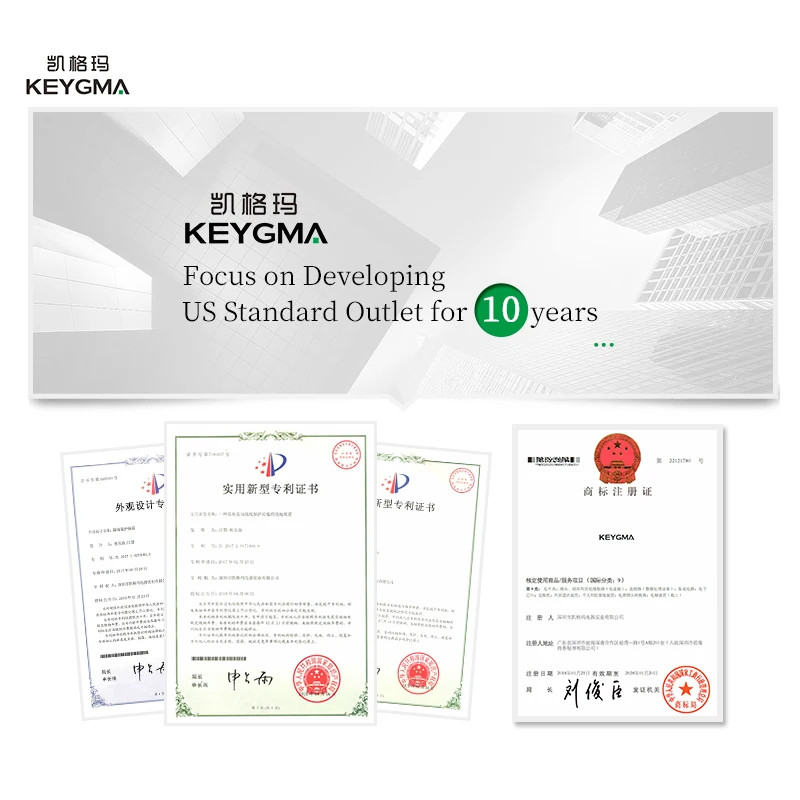 KEYGMA ETL/Cetl 110 В 15 а 60 Гц, черная розетка GFCI для рынка США