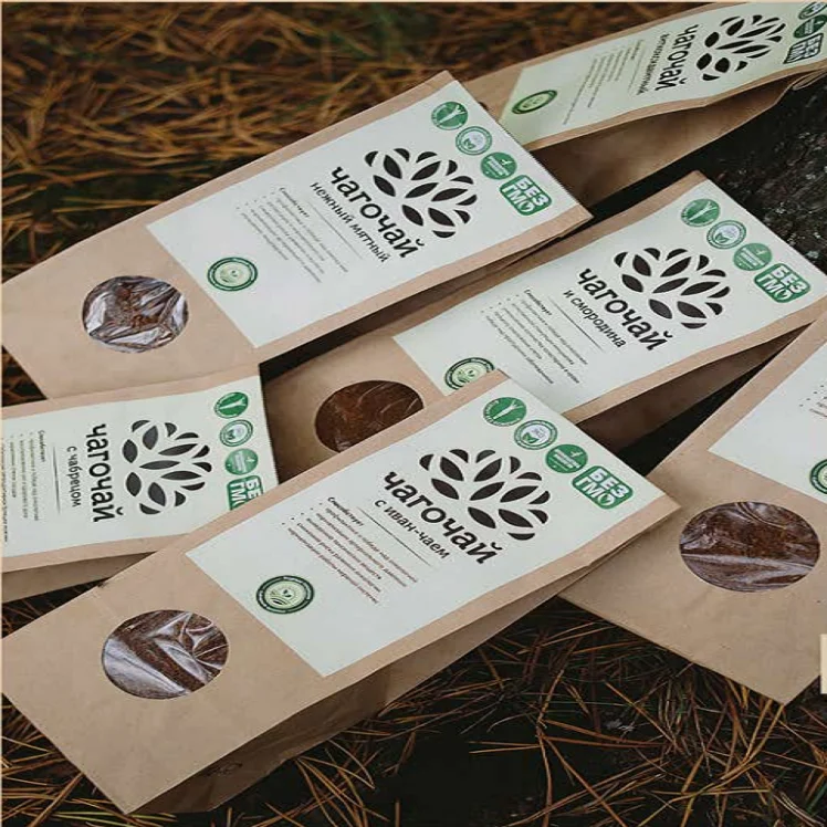 Siberian chaga musroom with thyme