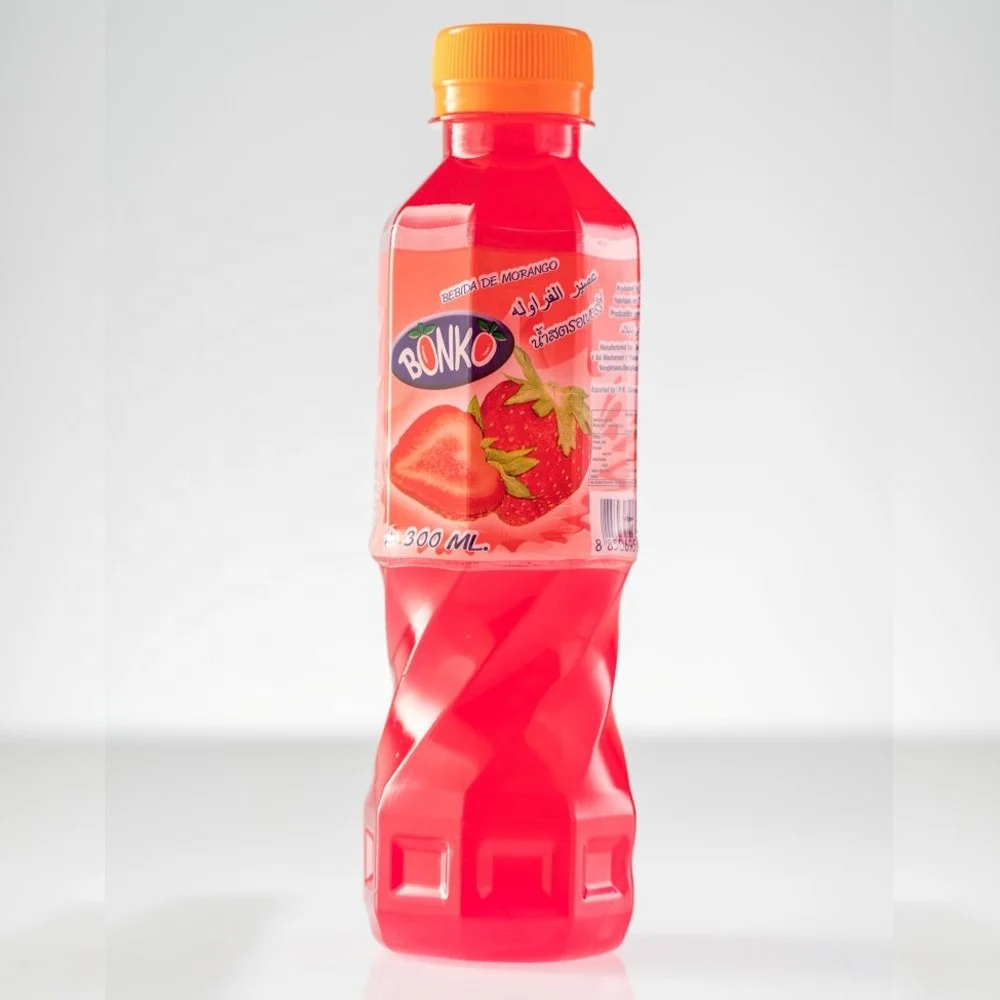 
Fruit Drink Juice Strawberry 300ml Plastic bottle BONKO brand 