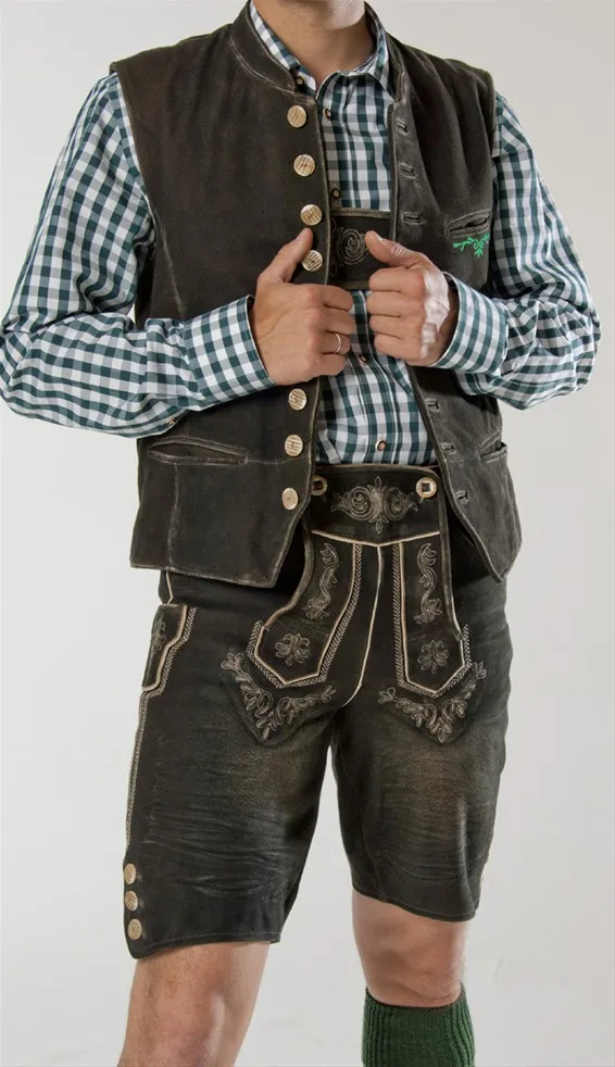 
Suede Leather Short/Kurze Lederhosen, German/Trachten/Bavarian 