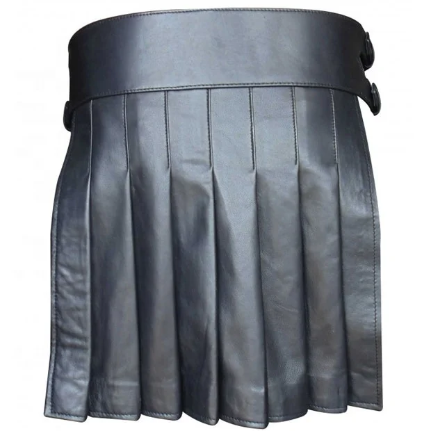 Original Wholesale Mini Leather Kilts With Studs Hot Selling New Arrival Gothic And Steampunk Kilts Supplier & Manufacturer