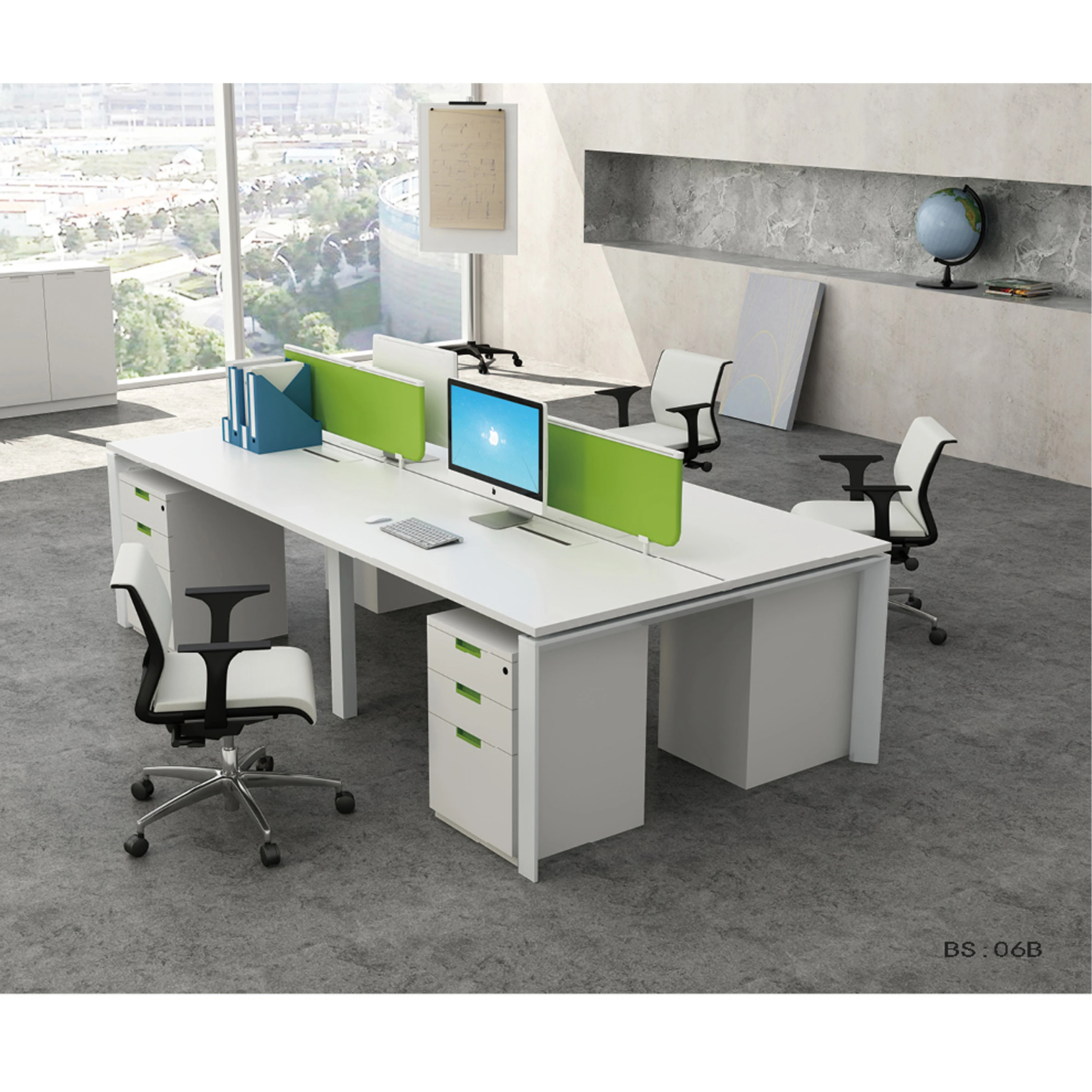 2024 модульная кабинка 4 / 6 8 мест современный Рабочий стол офисный