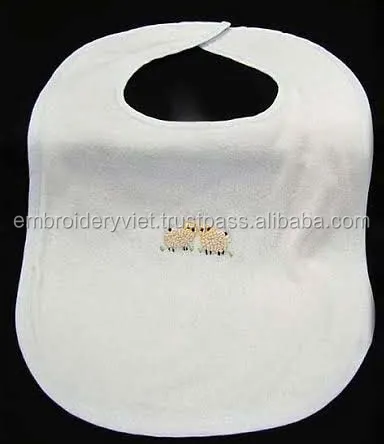
Hand embroidery Baby bib 100% cotton and algodon best organic cotton baby bib 