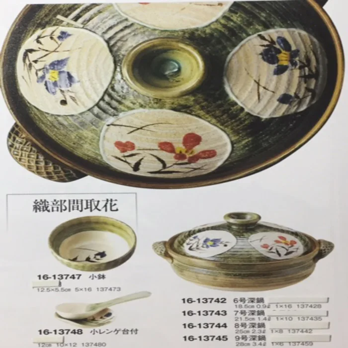 Different Japanese cooking pot sizes for cooking hot pot
