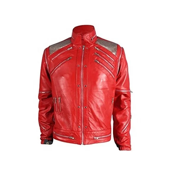 
 Модная мужская кожаная куртка Майкла Джексона  