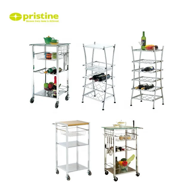 Сделано в Тайване мебель для дома хранения 4-ярусный выставочный стенд металлический поднос Кухонная Тележка