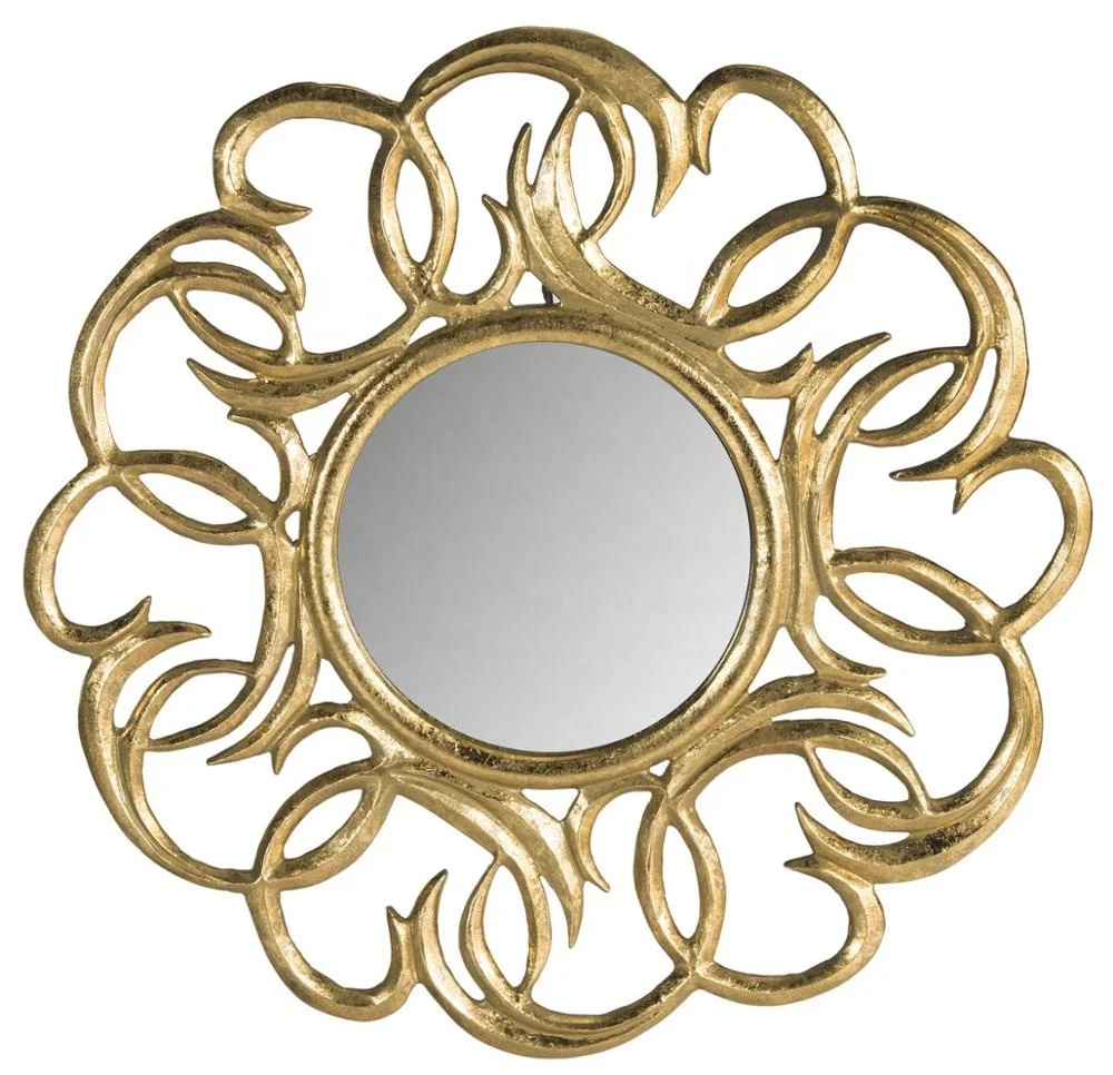 Luxury decorative display European classical metal photo frame wall mirror