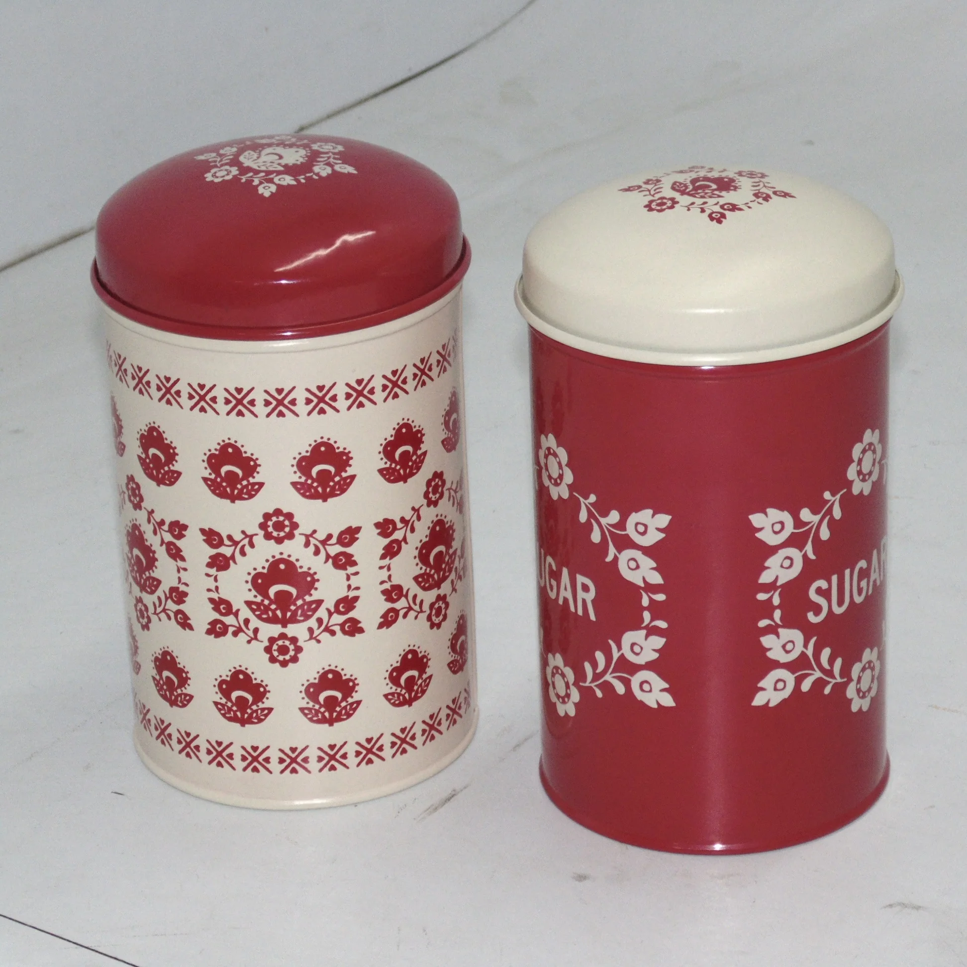 Decorative Round Shape Hammered with Copper antique high quality metal tin container boxes