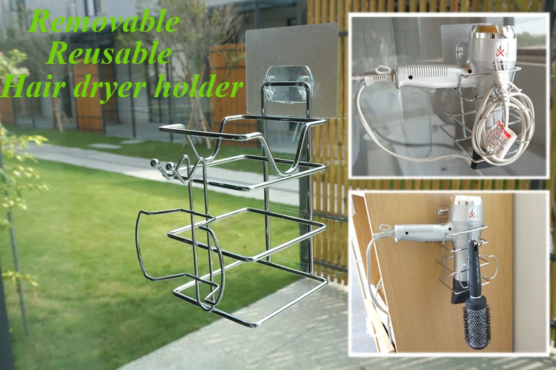 Self adhesive wall mounted Hair dryer holder