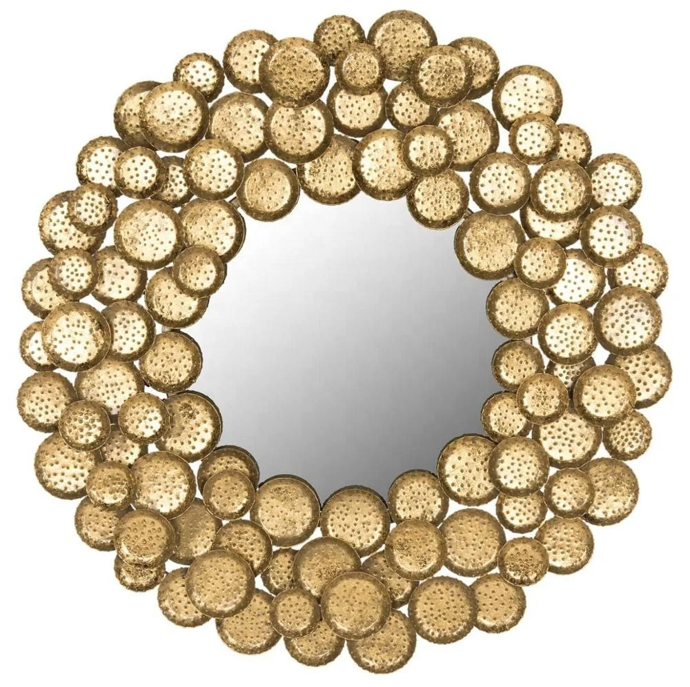 Luxury decorative display European classical metal photo frame wall mirror