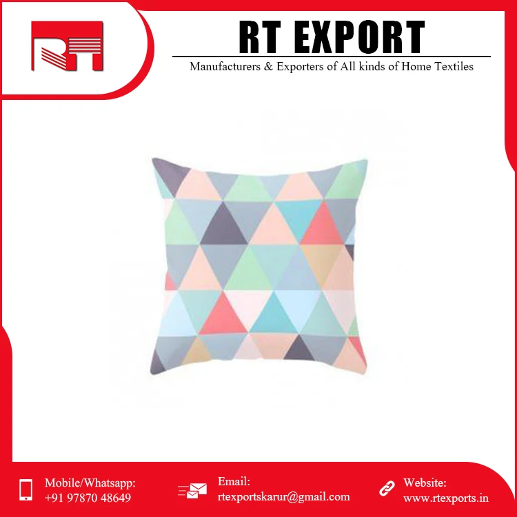 Hot Selling Premium Customized Print Cushion Covers 100% Organic Cotton Cushion Cover with Personalized Logo